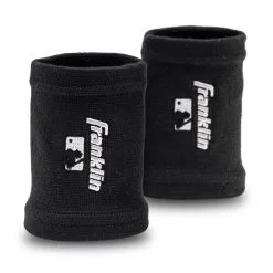 Franklin MLB 4 Inch Black Compression Wristbands