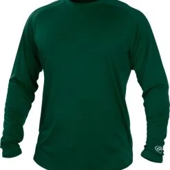 Rawlings LSRT Crew Neck Long Sleeve -Rawlings Sport Baseball Shop 32030125 Rawlings LSRT darkgreen