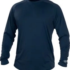 Rawlings LSRT Crew Neck Long Sleeve -Rawlings Sport Baseball Shop 32030125 Rawlings LSRT navy