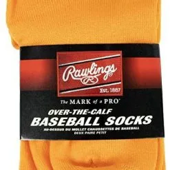 Rawlings Baseball Socks (2 Pair) -Rawlings Sport Baseball Shop 32031001 Rawlings baseball socks 2pair lightorange
