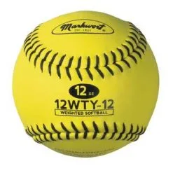 Markwort Weighted Yellow Leather Softball (12WTY)
