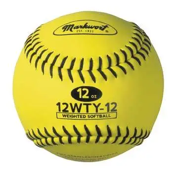 Markwort Weighted Yellow Leather Softball (12WTY) 1 Markwort Weighted Yellow Leather Softball (12WTY)