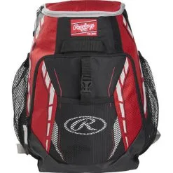 Rawlings R400 Youth Players Backpack 7 Rawlings R400 Youth Players Backpack -Rawlings Sport Baseball Shop 34030109 Rawlings R400YouthPlayersBackpack Red