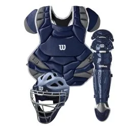 Wilson WTA4603 C1K Catcher's Gear Kit -Rawlings Sport Baseball Shop 34040013 Wilson WTA4603 C1K Catchers Gear Kit navy