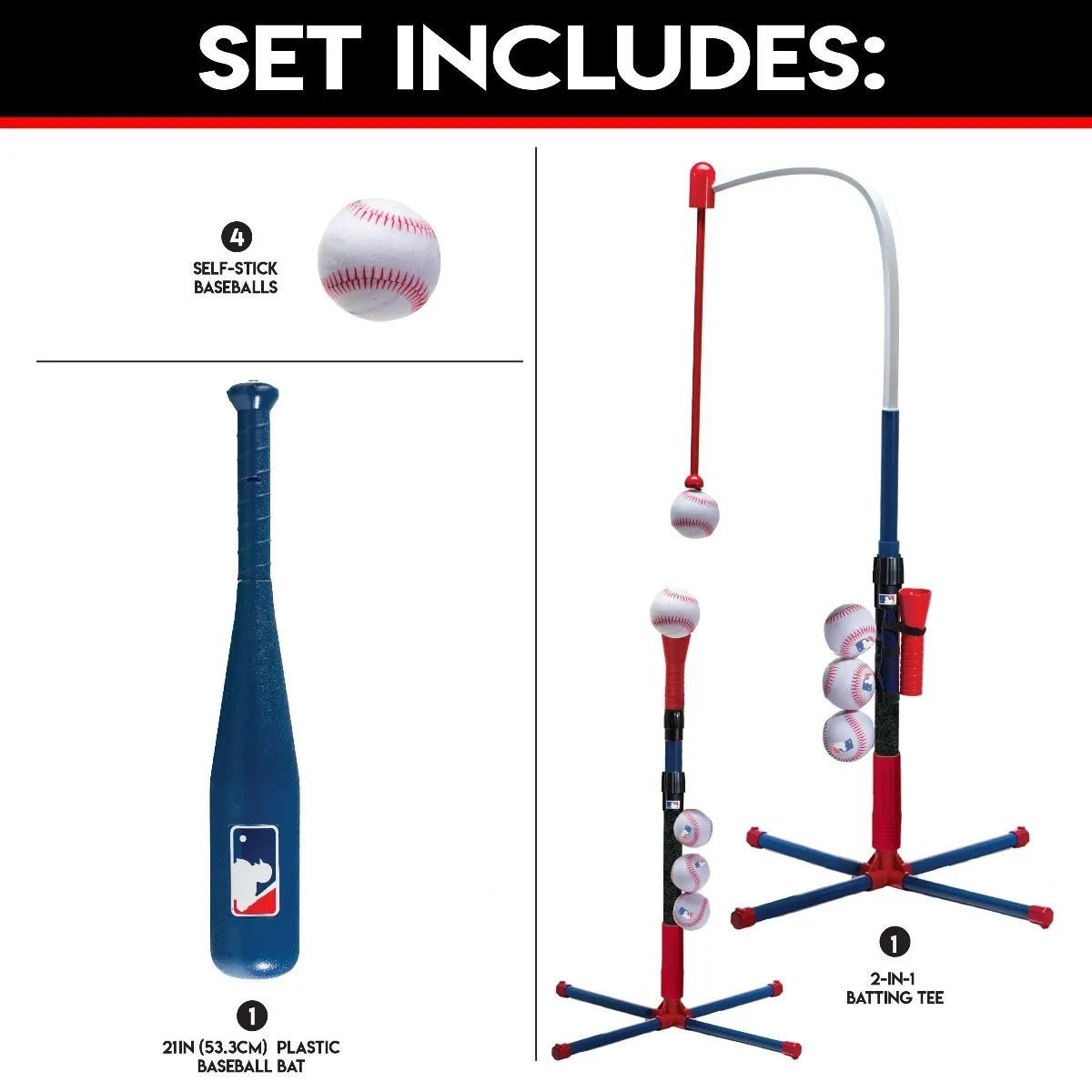 Franklin MLB Youth 2IN1 Grow-With-Me Batting Tee 2 Franklin MLB Youth 2IN1 Grow-With-Me Batting Tee - Image 2