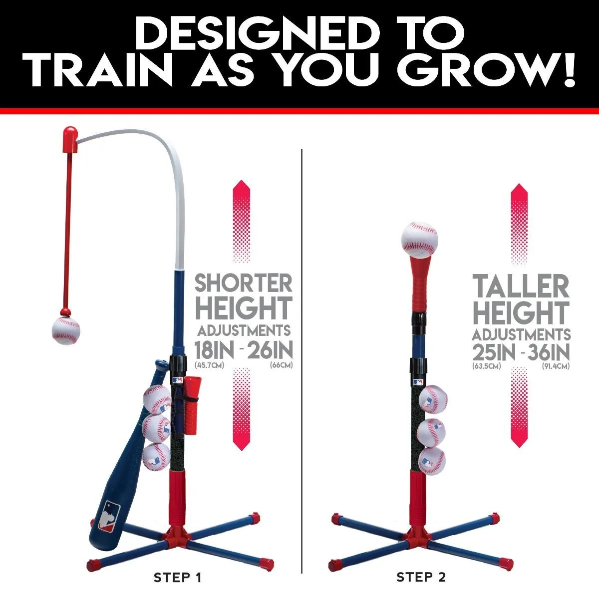 Franklin MLB Youth 2IN1 Grow-With-Me Batting Tee 3 Franklin MLB Youth 2IN1 Grow-With-Me Batting Tee - Image 3
