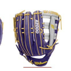 SP GLOVE WILSON A2000- SP13 SNAKESKIN- 13" -BS22 SMU PURPLE-YELLOW