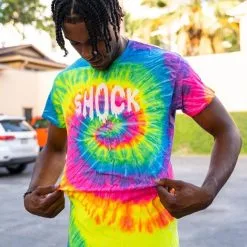 Shock Doctor Shock Drip Multi Tie-Dye Short Sleeve T 5 Shock Doctor Shock Drip Multi Tie-Dye Short Sleeve T -Rawlings Sport Baseball Shop 52755000 Shock Doctor Multi Color Shock Basic Short Sleeve 2