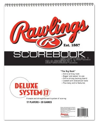 Rawlings Deluxe System 17 Big Book Scorebook 17SBDLX 1 Rawlings Deluxe System 17 Big Book Scorebook 17SBDLX