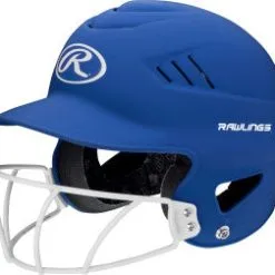 BAT HELMET RAWLINGS COOLFLO W/ FACEGUARD- RCFHLFG- BS23
