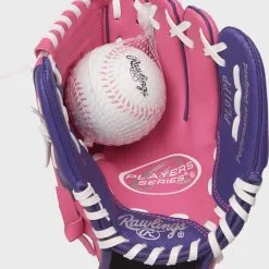 BB GLOVE RAWLINGS PLAYER SERIES CW/BALL (PL91PP) YTH 9'' BS23